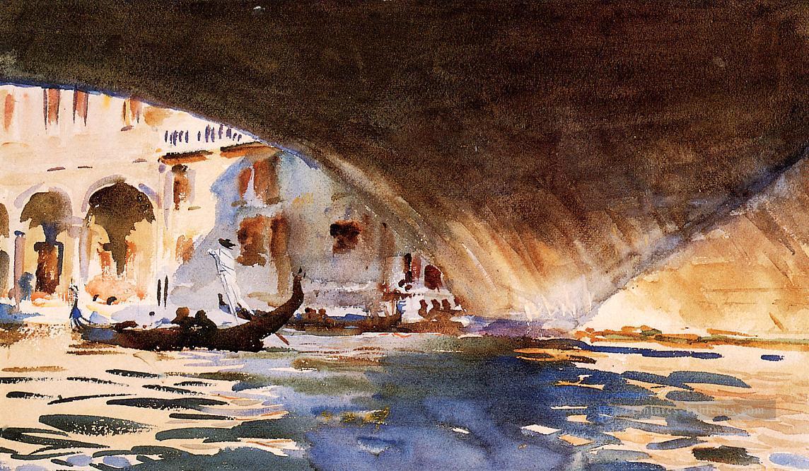 Sous le pont du Rialto John Singer Sargent aquarelle Peintures à l'huile